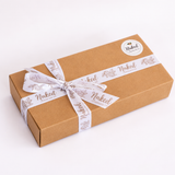Praline Gift Box 8 pack wrapped with Naked Chocolate Co. ribbon
