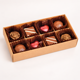 Praline Gift Box 8 pack open, showing eight handmade pralines